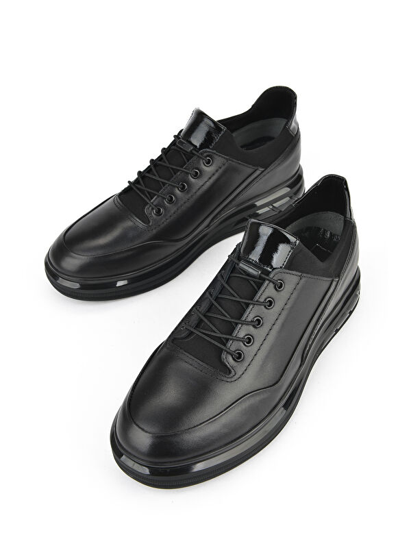 Erkek Hakiki Deri Sneaker 153498Z1760 Siyah - Görsel 6