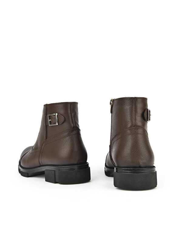 Erkek Hakiki Deri Kürklü Bot 153999Z0441 Kahve - Görsel 4