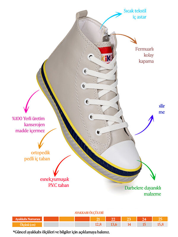 Pant Günlük Bağcıklı Fermuarlı Erkek Bebek Spor Ayakkabı - Görsel 3