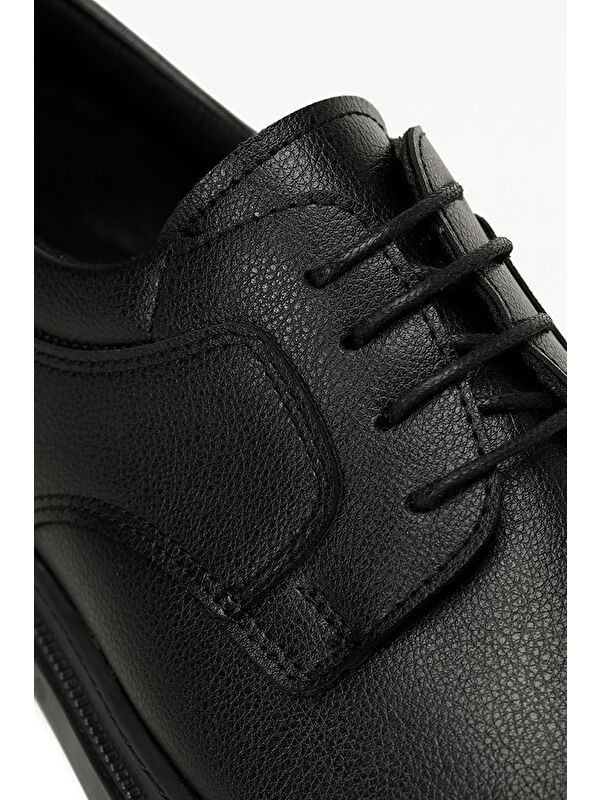 357345.M P 5PR Siyah Erkek Klasik Ayakkabı - Görsel 8