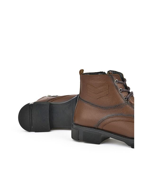 Erkek Hakiki Deri Kürklü Bot 153999Z045 Taba - Görsel 5