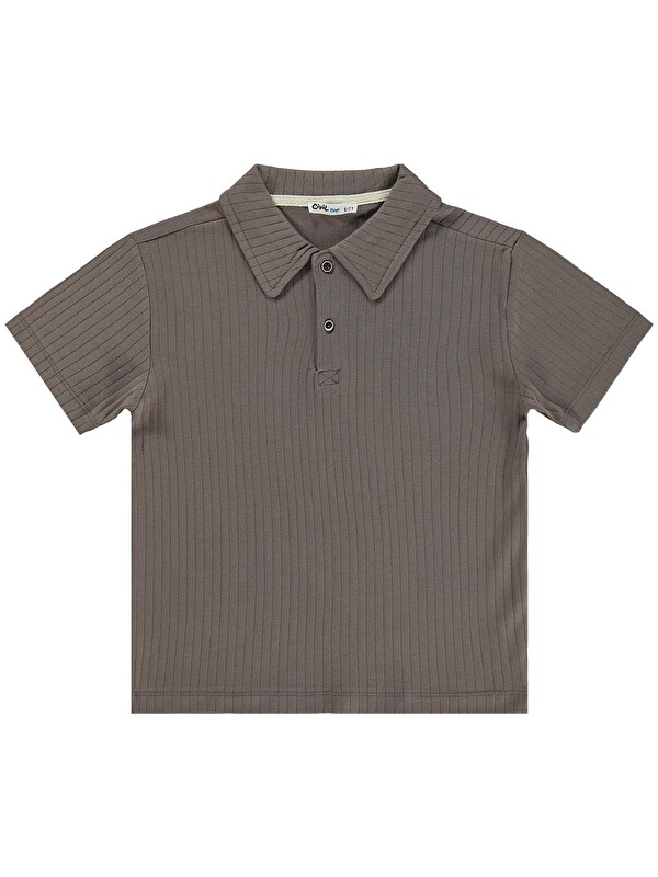 Civil Boys Polo Yaka Kaşkorse 6-9 Yaş Tişört - Kahverengi