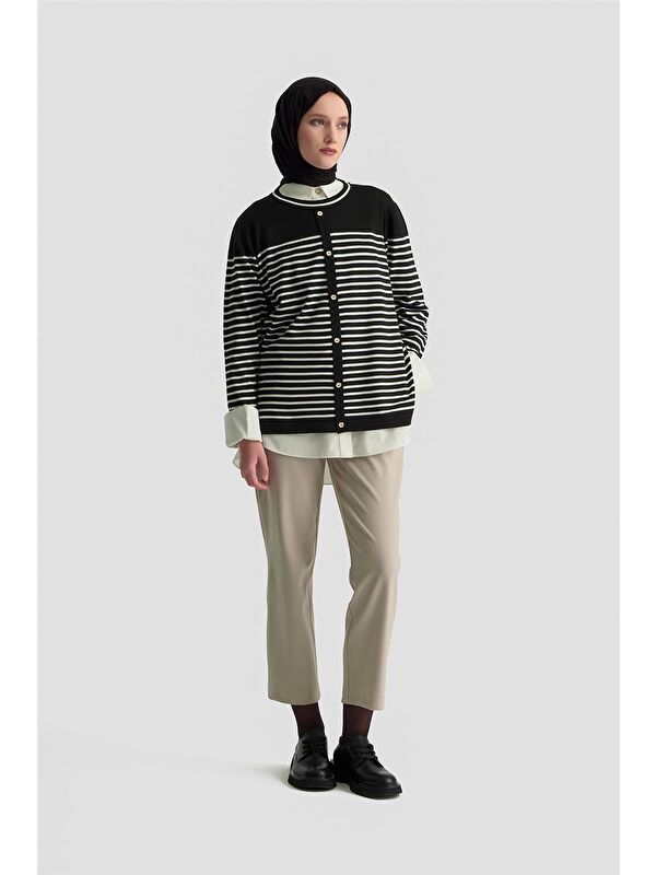 ARMİNE Beli Lastikli Klasik Pantolon 25Kd1113 Bej
