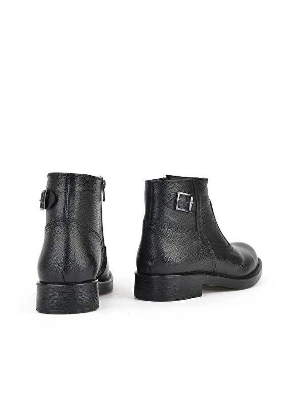 Erkek Hakiki Deri Kürklü Bot 153999Z0442 Siyah - Görsel 4