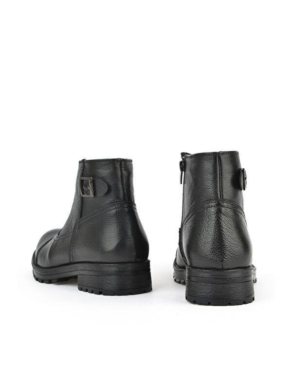 Erkek Hakiki Deri Kürklü Bot 153999Z04412 Siyah - Görsel 4