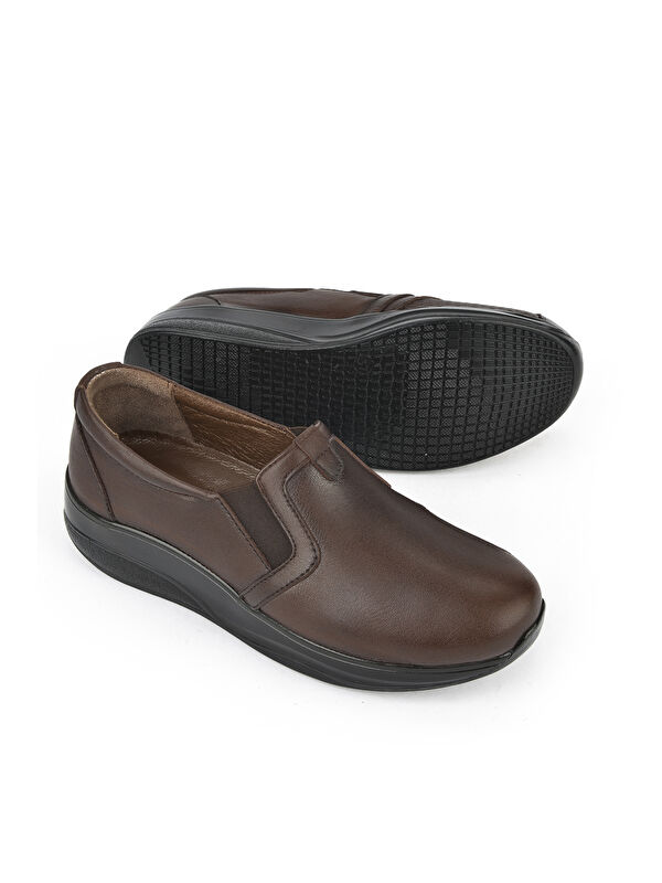 Kadın Hakiki Deri Konfor Ayakkabı 15355Z2665 Kahve - Görsel 5