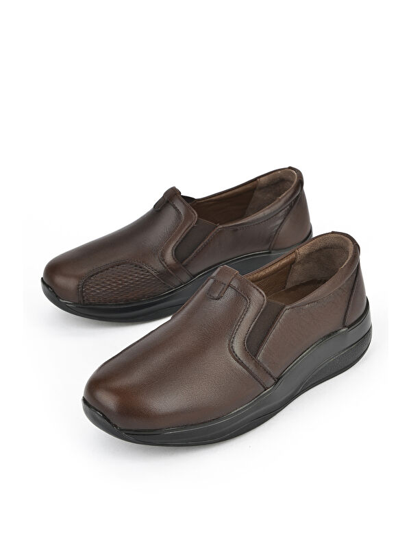 Kadın Hakiki Deri Konfor Ayakkabı 15355Z2665 Kahve - Görsel 7