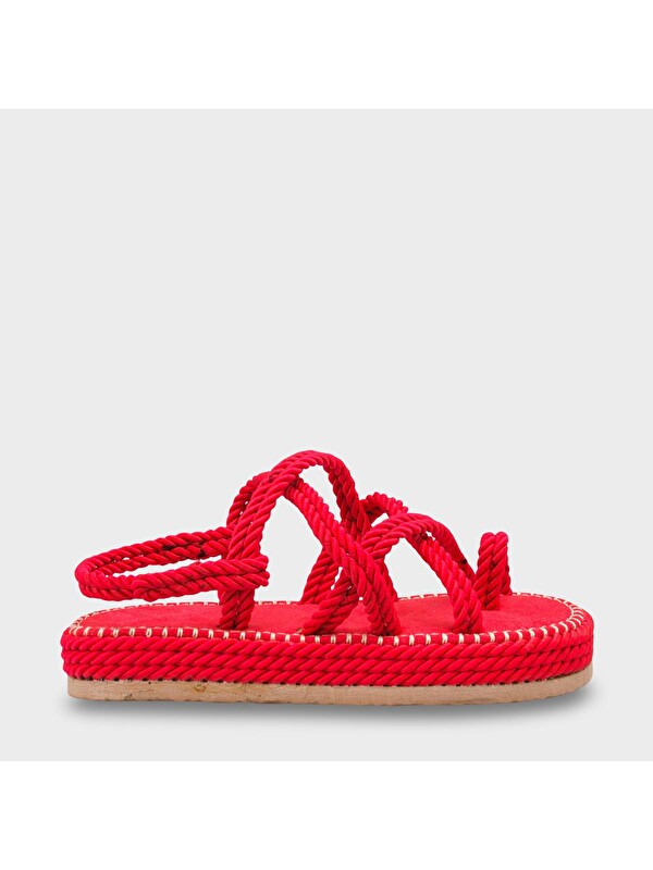 Capone Outfitters Eden Dolgu Topuk İpli Kadın Sandalet