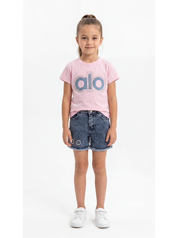 Mışıl Kids Alo Baskılı Taşlı Kız Çocuk Alt Üst Takım