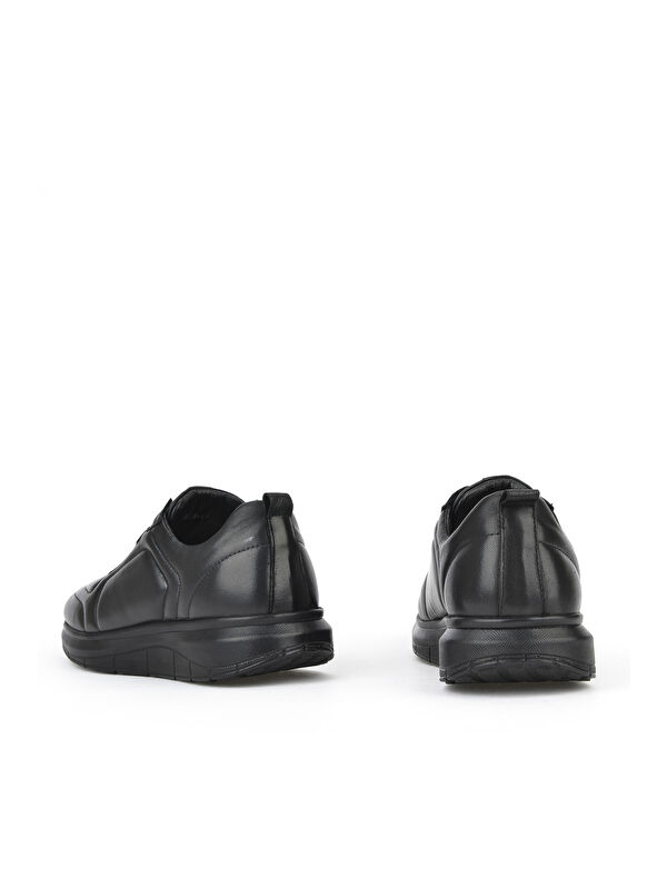 Erkek Hakiki Deri Konfor Ayakkabı 151123Z3658 Siyah - Görsel 4