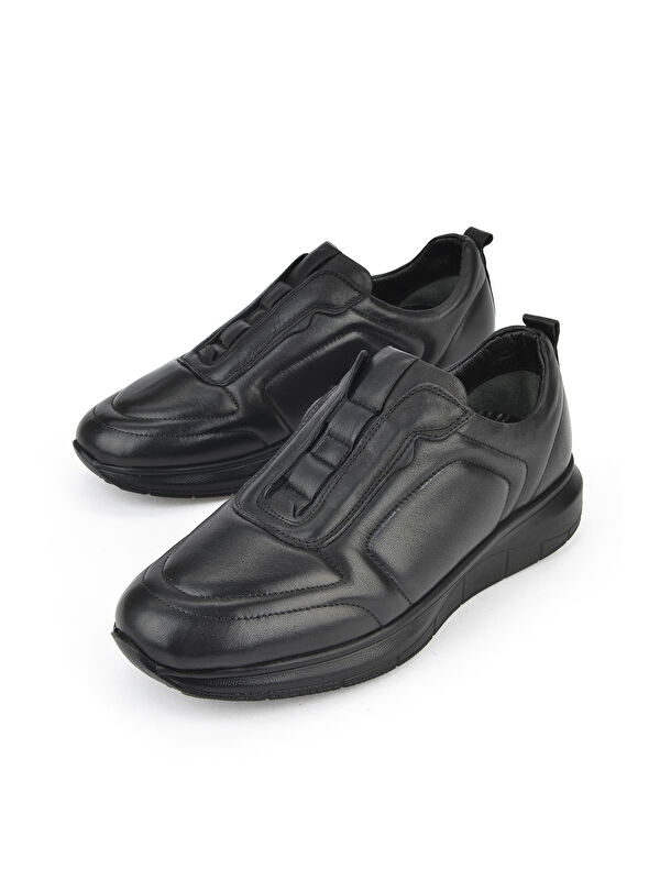Erkek Hakiki Deri Konfor Ayakkabı 151123Z3658 Siyah - Görsel 6