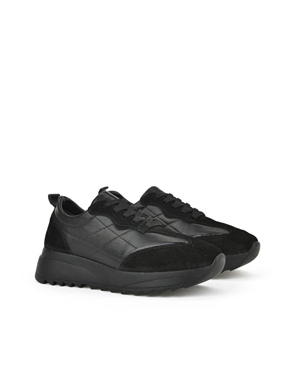 Kadın Hakiki Deri Sneaker 1531050Z26802420PK Siyah - Görsel 3