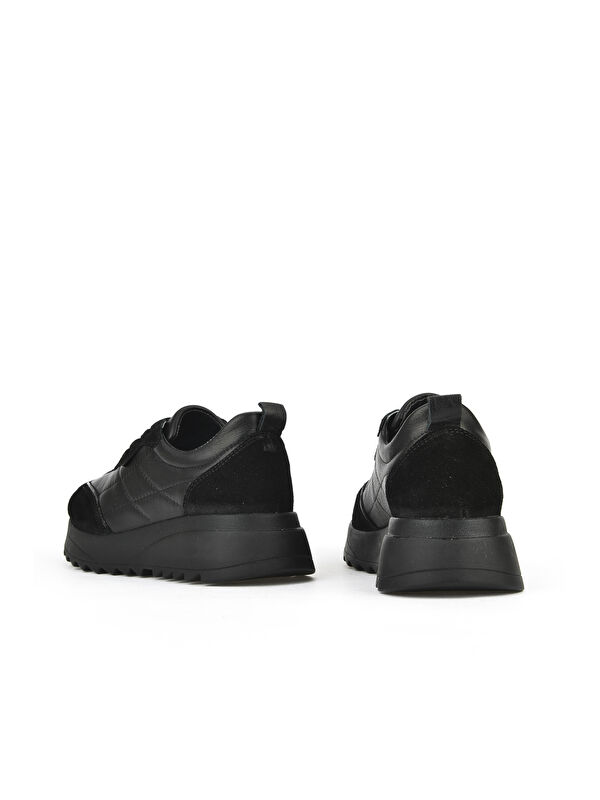 Kadın Hakiki Deri Sneaker 1531050Z26802420PK Siyah - Görsel 4