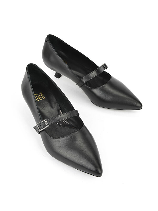 Kadın Hakiki Deri Ayakkabı 1531050Z26104804K Siyah - Görsel 6