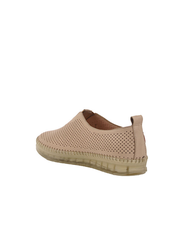 Bej Hakiki Deri Kadın Casual Ayakkabı 515 Z - Görsel 5