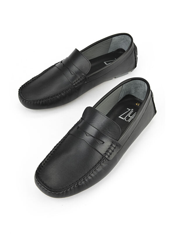 Erkek Hakiki Deri Ayakkabı 151986Z4289 Siyah - Görsel 6