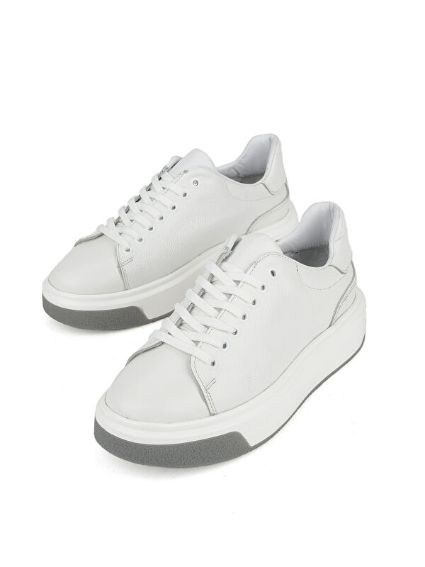 Erkek Hakiki Deri Ayakkabı 1531023Z1002 Beyaz - Görsel 6