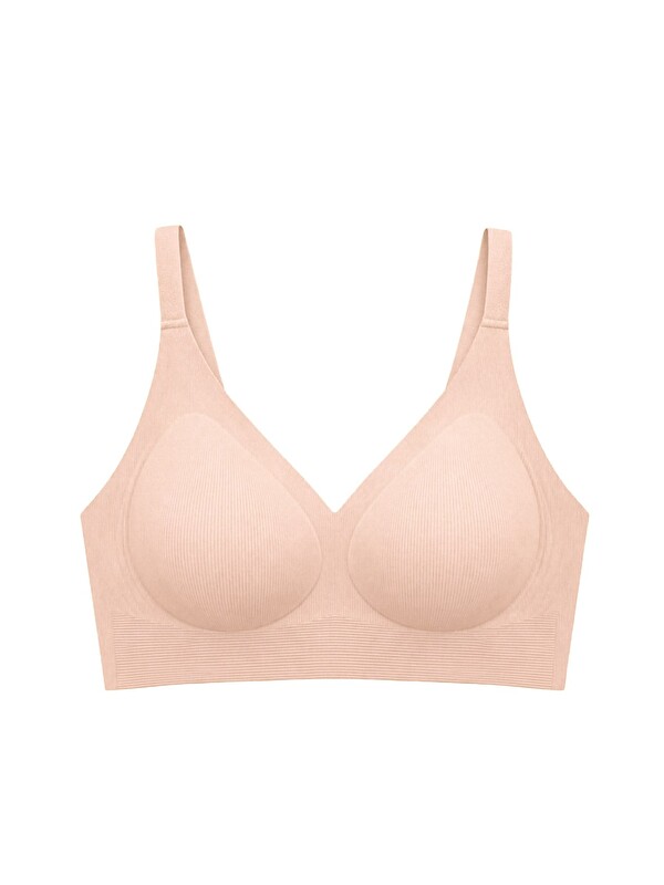 Cottonhill Seamless Bra - Velora | Ten Lazer Kesim Balensiz Rib Dokulu Dikişsiz Kadın Sütyen