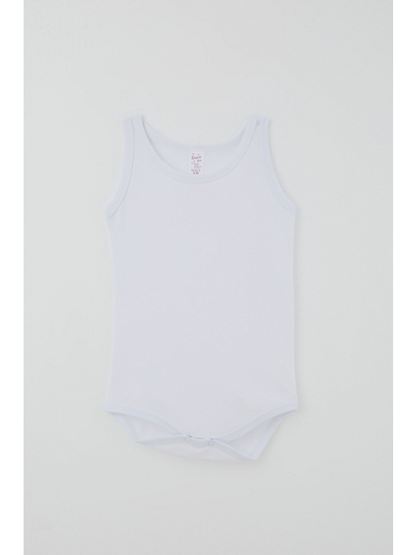 Breeze Kız Çocuk Çıtçıtlı Atlet Zıbın Body Basic Beyaz (1-3 Yaş)