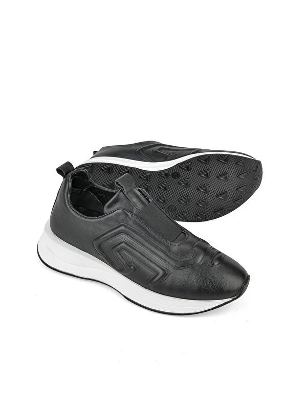 Kadın Hakiki Deri Sneaker 1531050Z26802480PK Siyah - Görsel 5