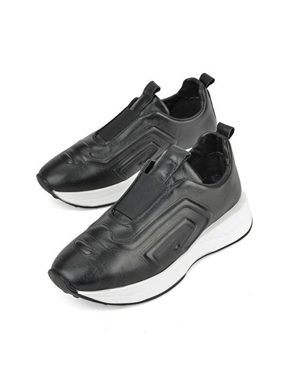 Kadın Hakiki Deri Sneaker 1531050Z26802480PK Siyah - Görsel 6