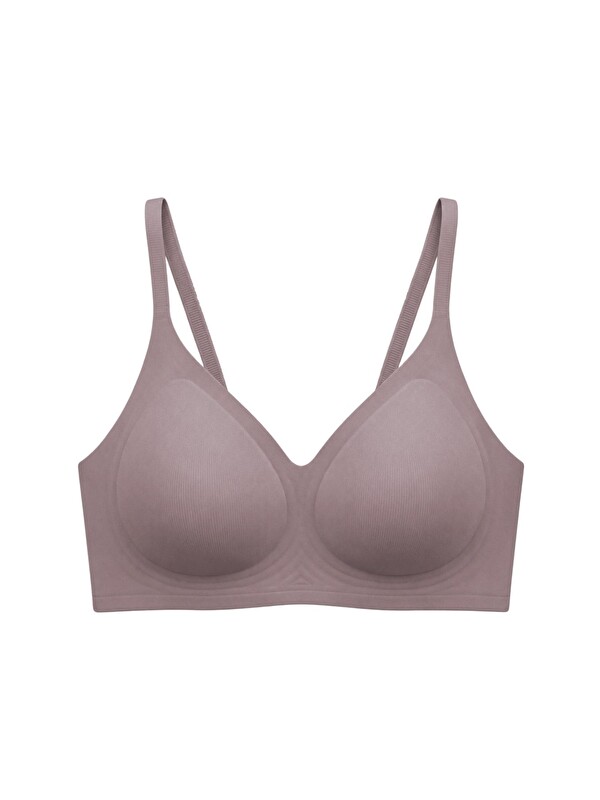 Cottonhill Seamless Bra - Aurea | Kahverengi Lazer Kesim Dikişsiz Kontur Detaylı Balensiz Kadın Sütyen