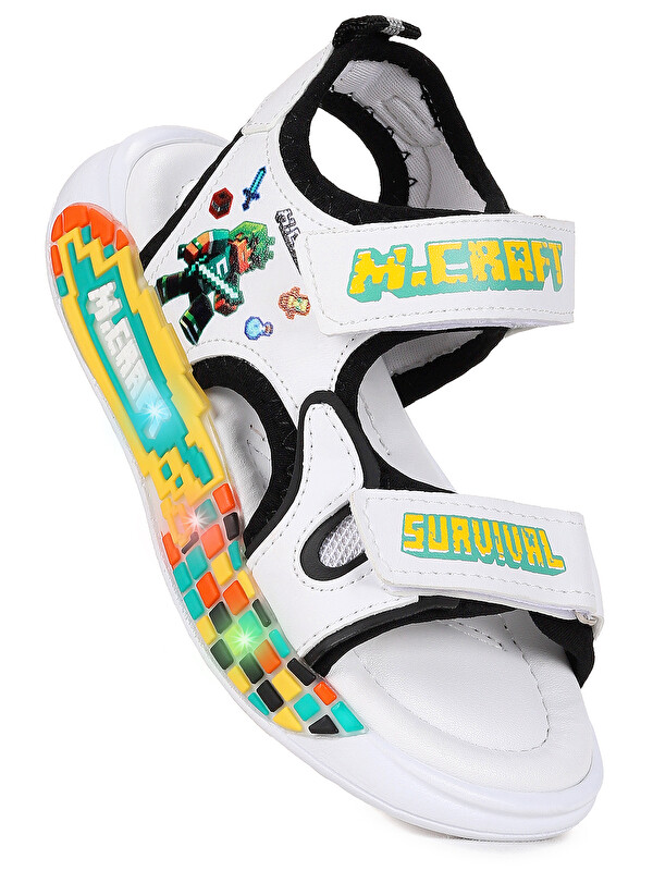 Kiko Kids Lug Cırtlı Işıklı Erkek Çocuk Sandalet