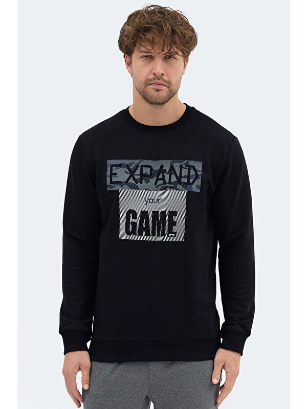SLAZENGER RUBIO Erkek Koyu Lacivert Sweatshirt