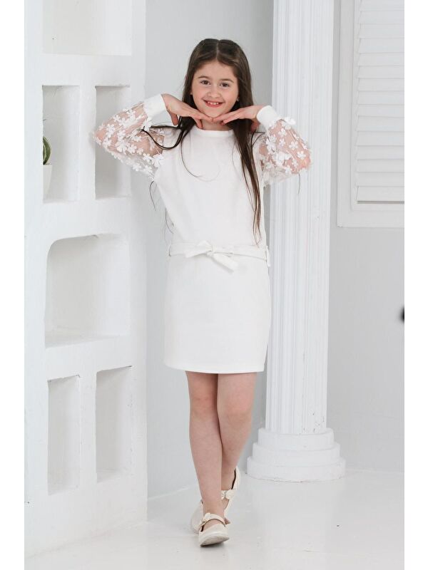 Mnk Baby & Kids Kız Çocuk Daisy Krep Elbise MNK0606
