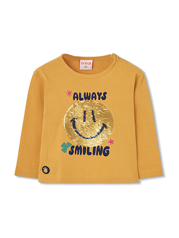 Boboli Smile desenli Tshirt 2 Yaş-6 Yaş Sarı