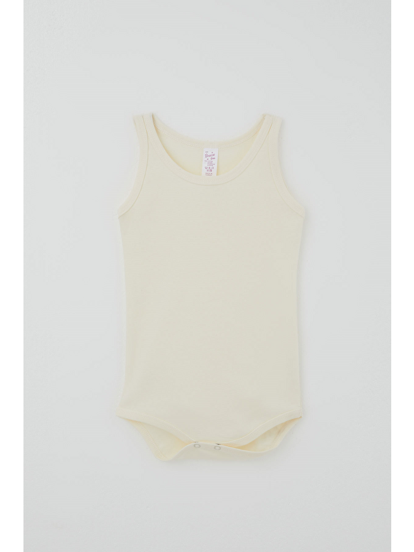 Breeze Kız Çocuk Çıtçıtlı Atlet Zıbın Body Basic Krem (1-3 Yaş)