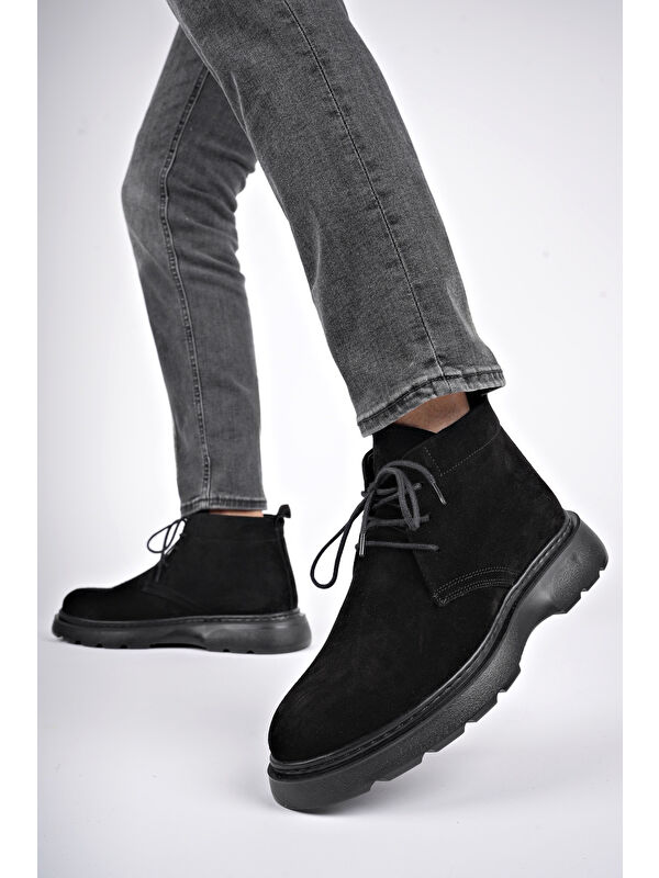 HENRY Bağcıklı Hakiki Deri Rahat Taban Erkek Chelsea Bot - Görsel 6