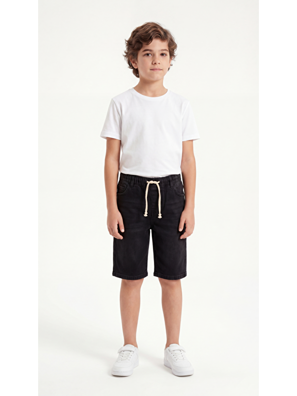 Mışıl Kids Bağcıklı Erkek Çocuk Jean Şort