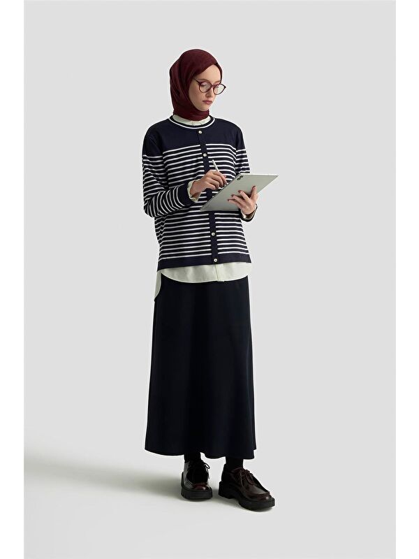 ARMİNE Kalem Etek 25Kd1302 Lacivert