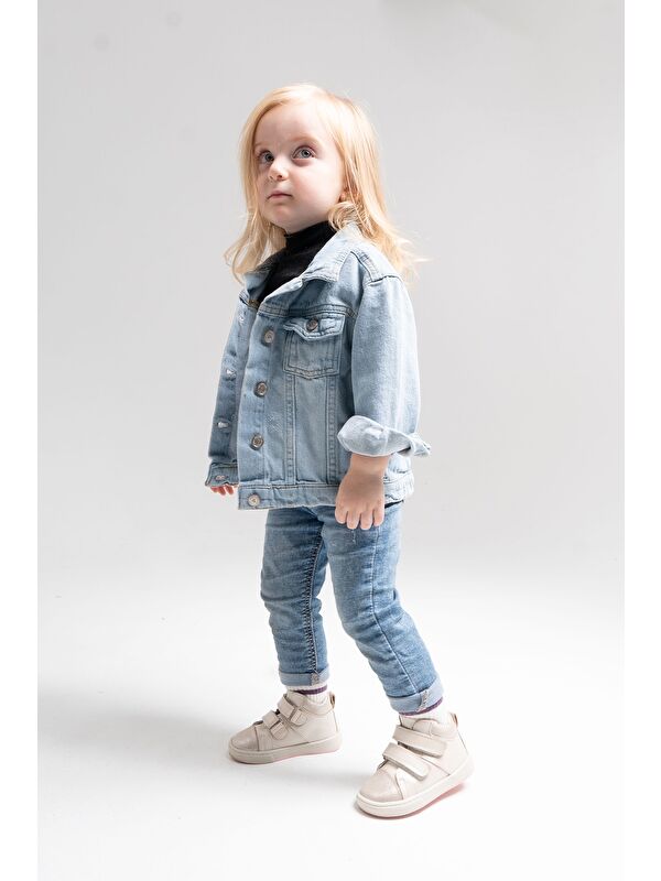 Kız Çocuk Gümüş Hakiki Deri Anatomik Günlük Bot - Görsel 3