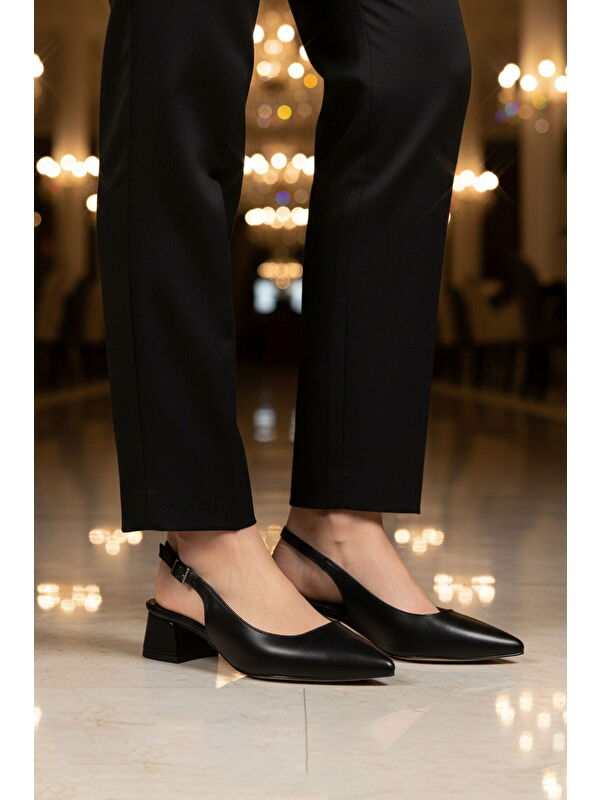 Ayakmod Siyah Ayakmod Abiye Kadın Topuklu Ayakkabı 323101 Z