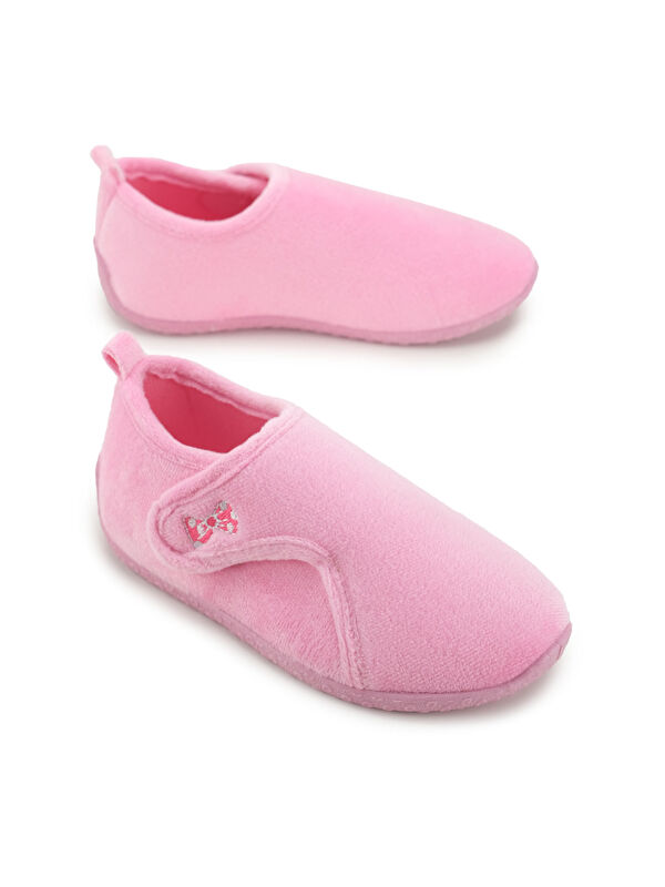 Kız Çocuk Kışlık PVC Rahat Taban Cırt Cırtlı Ayarlanabilir Ev Okul Kreş Panduf Ayakkabı - Görsel 2