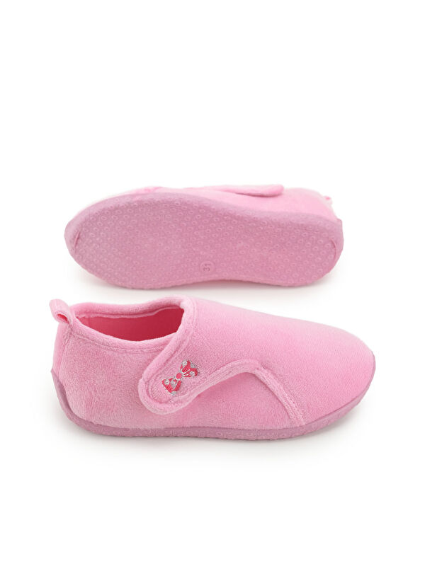 Kız Çocuk Kışlık PVC Rahat Taban Cırt Cırtlı Ayarlanabilir Ev Okul Kreş Panduf Ayakkabı - Görsel 6