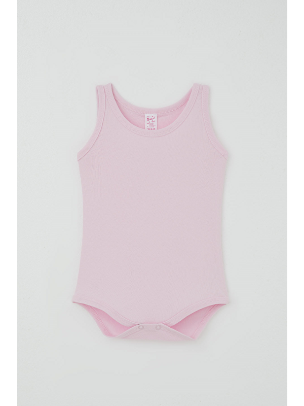 Breeze Kız Çocuk Çıtçıtlı Atlet Zıbın Body Basic Pembe (1-3 Yaş)