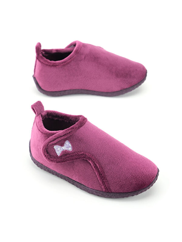 Kışlık Kız Çocuk PVC Rahat Taban Cırt Cırtlı Ayarlanabilir Ev Okul Kreş Panduf Ayakkabı - Görsel 2