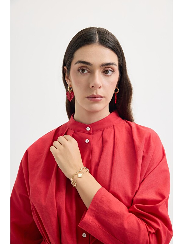 Kadriye Baştürk Kıvrımlı Bileklik Gold