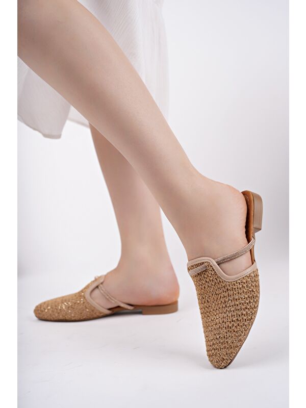 ZİNTA Önü Kapalı Kadın Günlük Hasır Terlik - Görsel 7