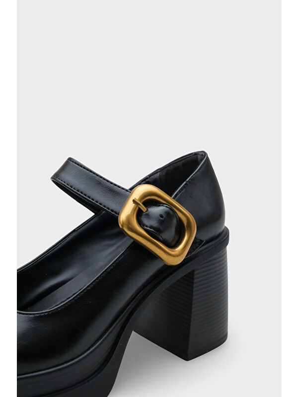 Michelina Yüksek Tabanlı Topuklu Tokalı Kadın Ayakkabı - Görsel 5