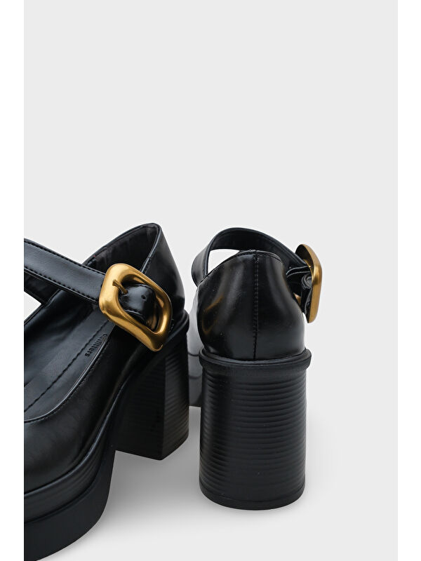 Michelina Yüksek Tabanlı Topuklu Tokalı Kadın Ayakkabı - Görsel 6