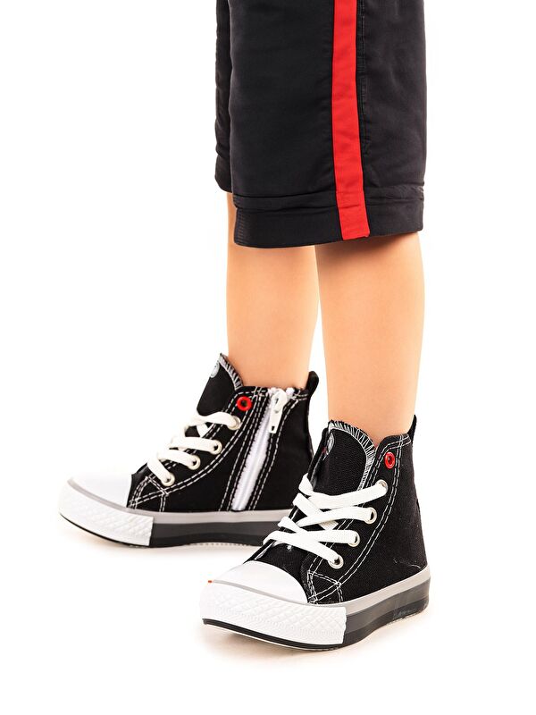 Tinna Bağcıklı Erkek Bebek Boğazlı Keten Spor Ayakkabı - Görsel 3