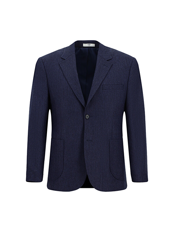 Kiğılı 4 Drop Relaxed Fit Rahat Kesim Desenli Yünlü Blazer Ceket