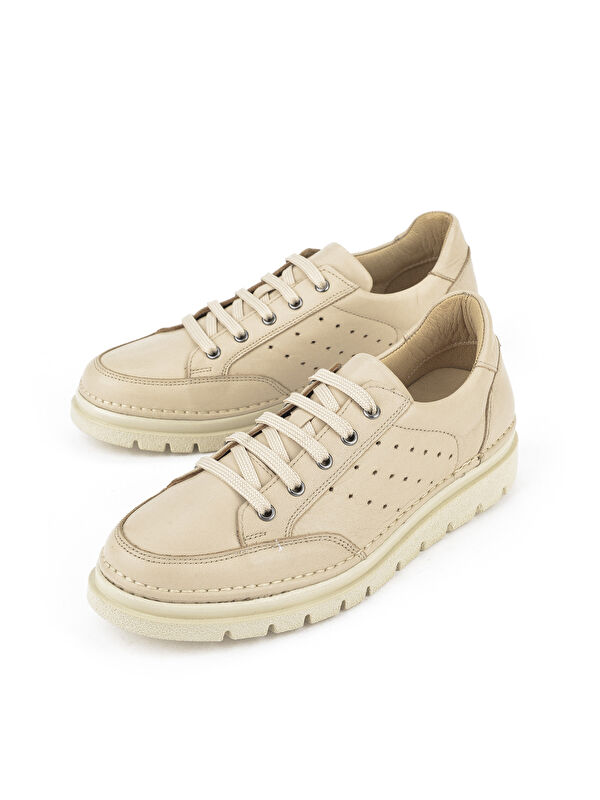 Kadın Hakiki Deri Sneaker 1511035Z6203 Bej - Görsel 6