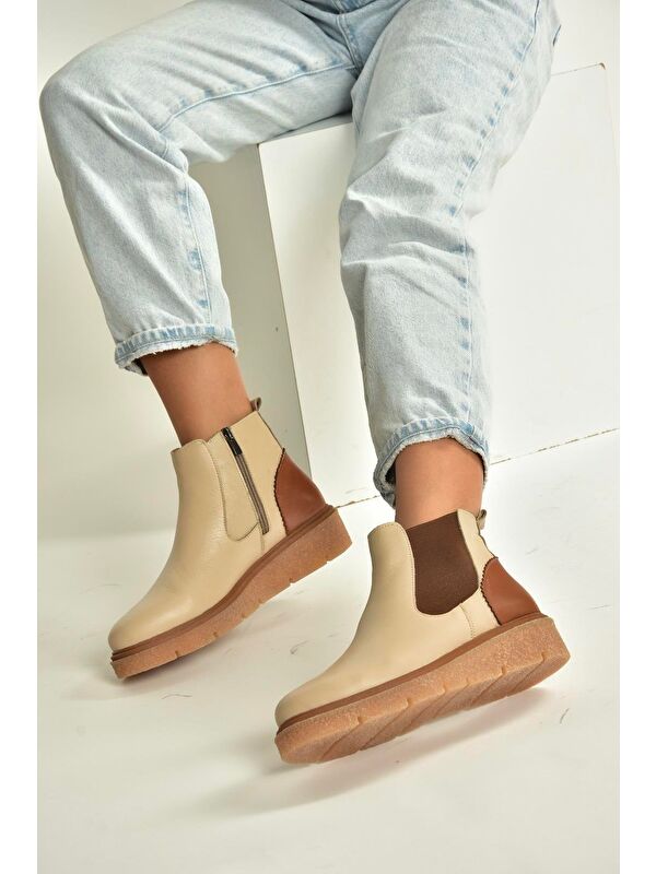 Bej Kadın Bot V555115103 - Görsel 2