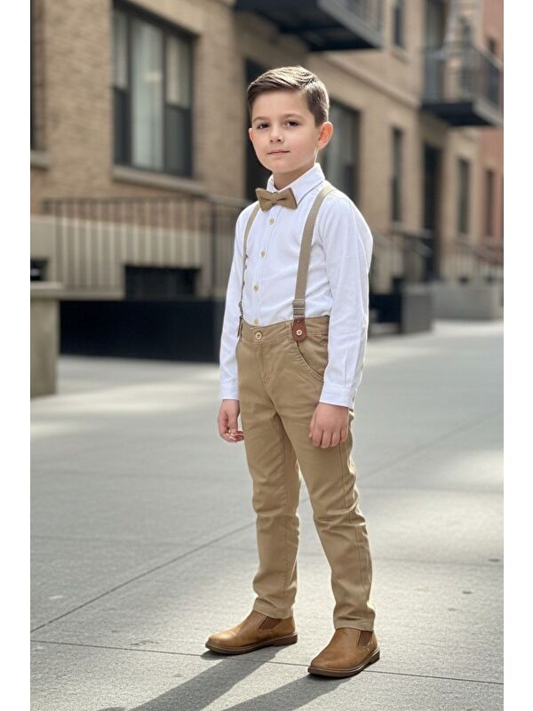 Pina Kids Erkek Çocuk Askılı Papyonlu İkili Takım