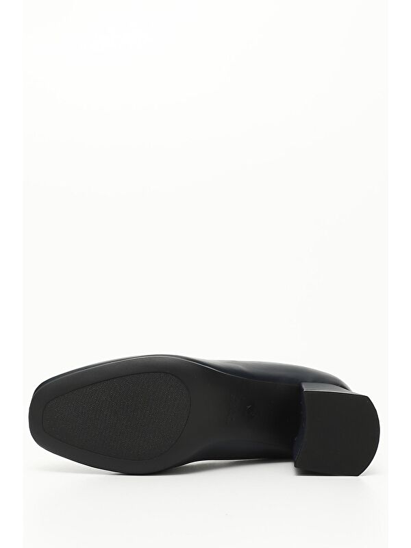 LACİVERT Hakiki Deri Orta Kalın Topuklu Kadın Ayakkabı 24226 - Görsel 5